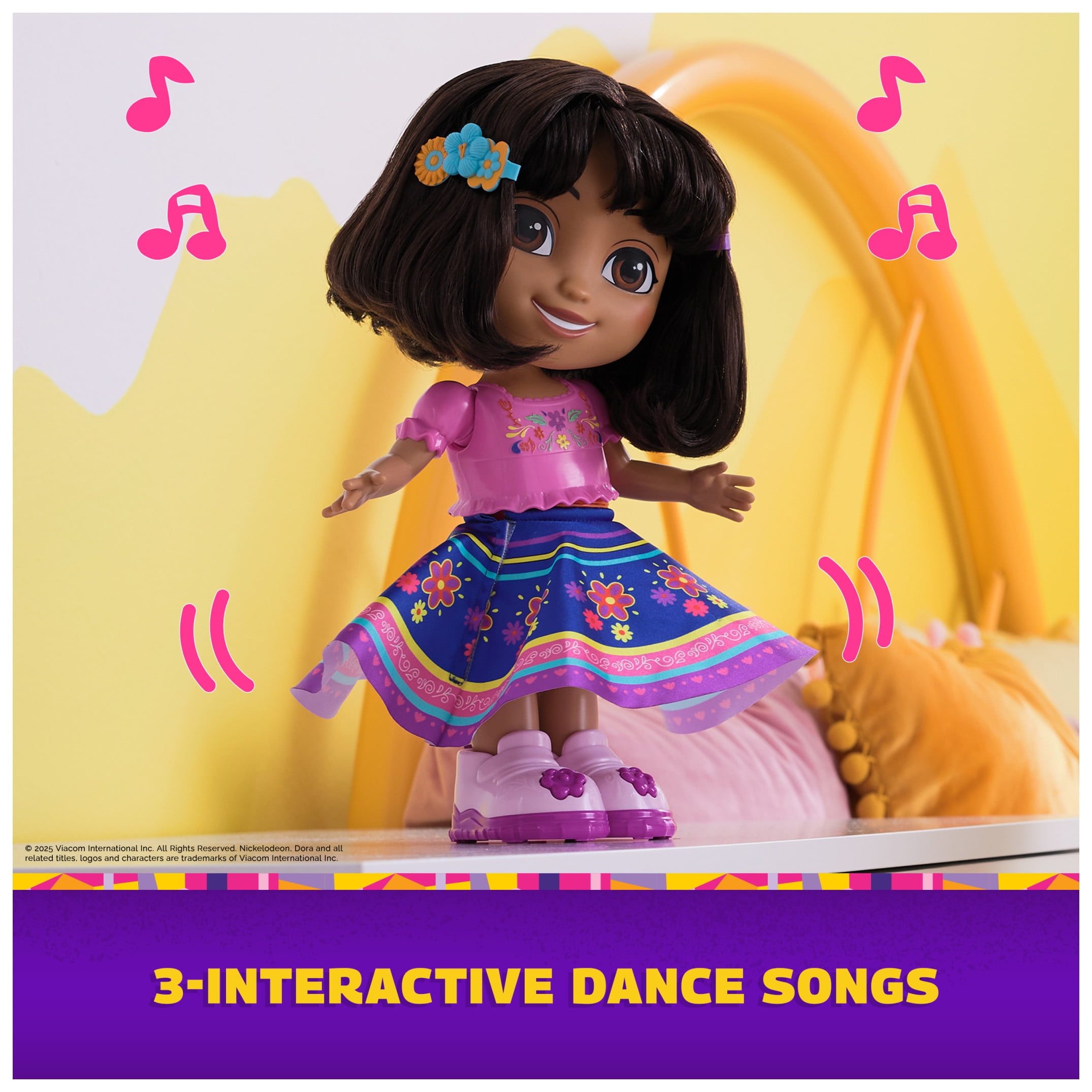 Dora the Explorer, Dance with Me Dora, Interactive Dancing Doll with Music & Bilingual Phrases for Kids 3 and up