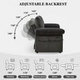 thumbnail image 4 of 3 in 1 Convertible Sleeper Sofa Bed, 60" Pull Out Couch with Adjustable Backrest, Corduroy Loveseat Sofa Couch with Side Pockets for Living Room Bedroom Apartment Small Space (Dark Grey), 4 of 7