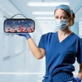 thumbnail image 4 of COEQINE Galaxy Red Floral Stethoscope Storage Bag for Medical Professionals Nursing Stethoscope Bag Men Stethoscope Case Organizer for Clinics Use Stethoscope Case Kit for Women, 4 of 7