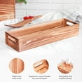 thumbnail image 2 of CB Accessories Long Wood Serving Tray, Farmhouse, Rustic Home Decor & Gift Rectangular, Size 15x5 inch, Torch Finish, Brown, 2 of 7