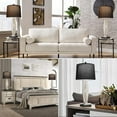 thumbnail image 6 of LiviNest Silver Glass Table Lamp with USB Charging: Modern 3-Color Temperature Bedside Lamp for Home Office - Dual USB A+C Ports Black Linen Shade LED Bulbs Included, 6 of 6