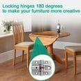 thumbnail image 4 of Adjustable 180 Degree Hinge, Locking Hinge Folding Hinge, Adjustable Door Hinge, Leaf Table Hinge, 4PCS, 4 of 8
