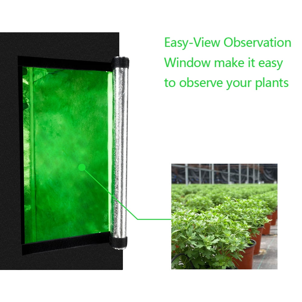 Kepooman Grow Tent for Plant, Hydroponic Mylar Tent Reflective Garden Growing Dark Room with Observation Window, Indoor Grow Tent Room Kepooman Grow Tent for Plant, Hydroponic Mylar Tent Reflective Garden Growing Dark Room with Observation Window, Indoor Grow Tent Room