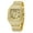 Gold, variant on Elegant Rhinestone Calendar Quartz Watch - Waterproof, Fashionable, and Durable Strap - Stylish Square-Shaped Timepiece for Men