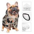 thumbnail image 3 of Fotbe Funny Chicken Print Small Dog Sweater Hoodies Pet Grey Hooded Soft Fleece Sweatshirts with Pocket Fall Winter Puppy Cat Sweaters Warm Clothes-XX-Large, 3 of 7