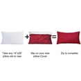 thumbnail image 5 of Home Soft Things Textured Velvet 2 Piece Pillow Shell Set - Tango Red - 14" x 26", 5 of 5