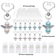 thumbnail image 2 of Gift Bags Set DIY Drawstring Candy Biscuit Pouches Kit Heart Shaped Keychain Hanging Tags Favor Bags Set  Pink  Blue, 2 of 10