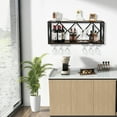 thumbnail image 4 of Gymax Wall Mounted Wine Rack Industrial Storage Display Shelf Glass Holder Kitchen, 4 of 9