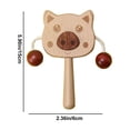 thumbnail image 4 of Natural Wooden Baby Rattle Toy for Infants 0-1 Year, Educational Toys Hand Rattles for 0 3 6 9 12 Months Boys Girls, Easy Grip Infant Sensory Shaker Toy, Promote Motor Skills and Sensory Development, 4 of 7