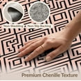 thumbnail image 6 of ODIKA Pink Interlocking Angular Labyrinth Motif Symmetrical Contemporary for Dorm Room, Small Living Apartment, Stain Resistant Low Profile, 6 of 7