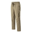 thumbnail image 5 of Dpytoraw Men's Lightweight Jogger Pants Stretch Fit Outdoor Running Travel Trousers Yellow XXXL, 5 of 7
