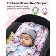 thumbnail image 2 of Inserto de asiento de coche para bebé con reposacabezas extra, soporte de cabeza ajustable para asiento de coche de premuros a niños pequeños, inserto de asiento de coche transpirable de 2 en 1 con, 2 of 5