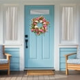 thumbnail image 3 of Northlight Chrysanthemum and Hydrangea Artificial Floral Spring Wreath - 23" - Pink, 3 of 9
