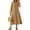 *Brown, variant on ClodeEU Women's Long Sleeve Dress , Casual V Neck Long Dress with Pockets Beige,Womens Plus XXL