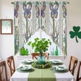thumbnail image 4 of Swag Curtains Valances for Windows, Purple Butterfly Short Kitchen Window Curtains Over Sink, Window Floral Cafe Curtains Panel Set Of 2,Rod Pocket, 45 Inches Length, 4 of 9