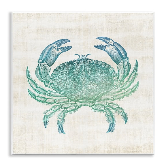Stupell Industries Ombre Crab Impression Animals Painting Unframed Art Print Wall Art, 12 x 12