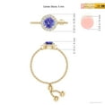 thumbnail image 4 of Angara Natural 0.5 Ct. Tanzanite with Diamond Halo Ring in 14K Yellow Gold for Women (Ring Size: 11.5), 4 of 9