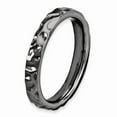 thumbnail image 3 of 925 Sterling Silver Stackable Expressions Black-plated Ring Size: 6; for Adults and Teens; for Women and Men, 3 of 5