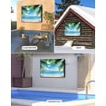 thumbnail image 2 of Outdoor TV Cover 52 to 55 Inch Weatherproof, Tropical Summer Waterproof TV Screen Protector for Outside Decor with Zipper and Pocket 52"L x 30"H , Beach Ocean Coconut Tree Bule Green, 2 of 7