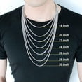 thumbnail image 3 of 2-15mm Men's Stainless Steel Silver 316L Curb Link Chain Chunky Necklace Jewelry, 3 of 4