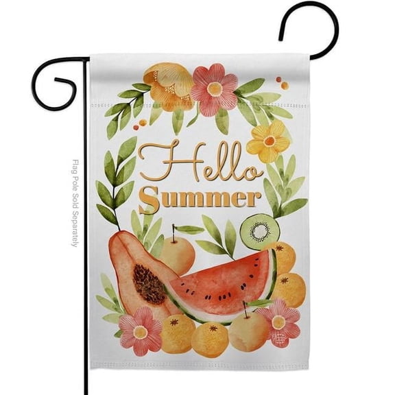 Ornament Collection G192604-BO Hello Fruity Food Fruit 13 x 18.5 in. Double-Sided Decorative Vertical Garden Flags for House Decoration Banner Yard Gift