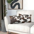 thumbnail image 6 of Cow Print Lumbar Pillow Covers 12x20 Inch Black Brown White Cowhide Throw Pillow Covers Set of 2 Farmhouse Rustic Pillowcases Cotton Cushion Covers for Couch Bed Sofa Chair Western Home Decor, 6 of 6