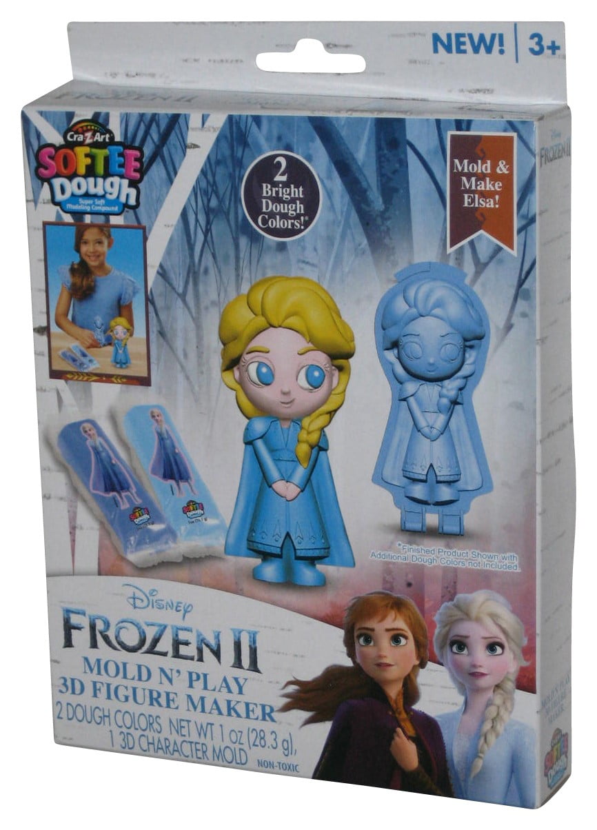 Cra-z-art Frozen 2 Softee Dough 3D Figure Maker & Play Pak Stickers Colors Book 