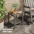 thumbnail image 4 of Patio Furniture HDPE Rocking Chair Outdoor Set of 2 with Side Table Poly High Back Porch Rocker Chairs for Adults All Weather Resistant Furniture for Patio Front Porch Gray, 4 of 9