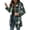 Green, variant on Womens Check Coats Lightweight Casual Notched Lapel Collared Button Down Plaid Jackets Comfort Loose Fit Layering Outerwear for Dailywear Work Office
