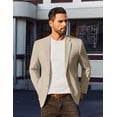 thumbnail image 3 of COOFANDY Men's Linen Blazer Jacket Lightweight Two Botton Sport Coat Slim Fit Business Suit Jacket, 3 of 6