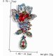 thumbnail image 2 of Women Rhinestone Brooch Pearl Brooch Bridal Flower Brooch Rhinestone Brooches Rose Brooch Pin Rhinestone Lapel Rhinestone Brooch Rhinestone Breastpin Miss LingWen 1327537019688, 2 of 5