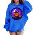 thumbnail image 2 of bbymog Halloween Pumpkin Printed Hoodies for Girls 10-12 Boys Long Sleeve Pullover Hoodie Sweatshirt Fall Casual Sweatshirts for Teen Girls Blue E 3 Years, 2 of 10
