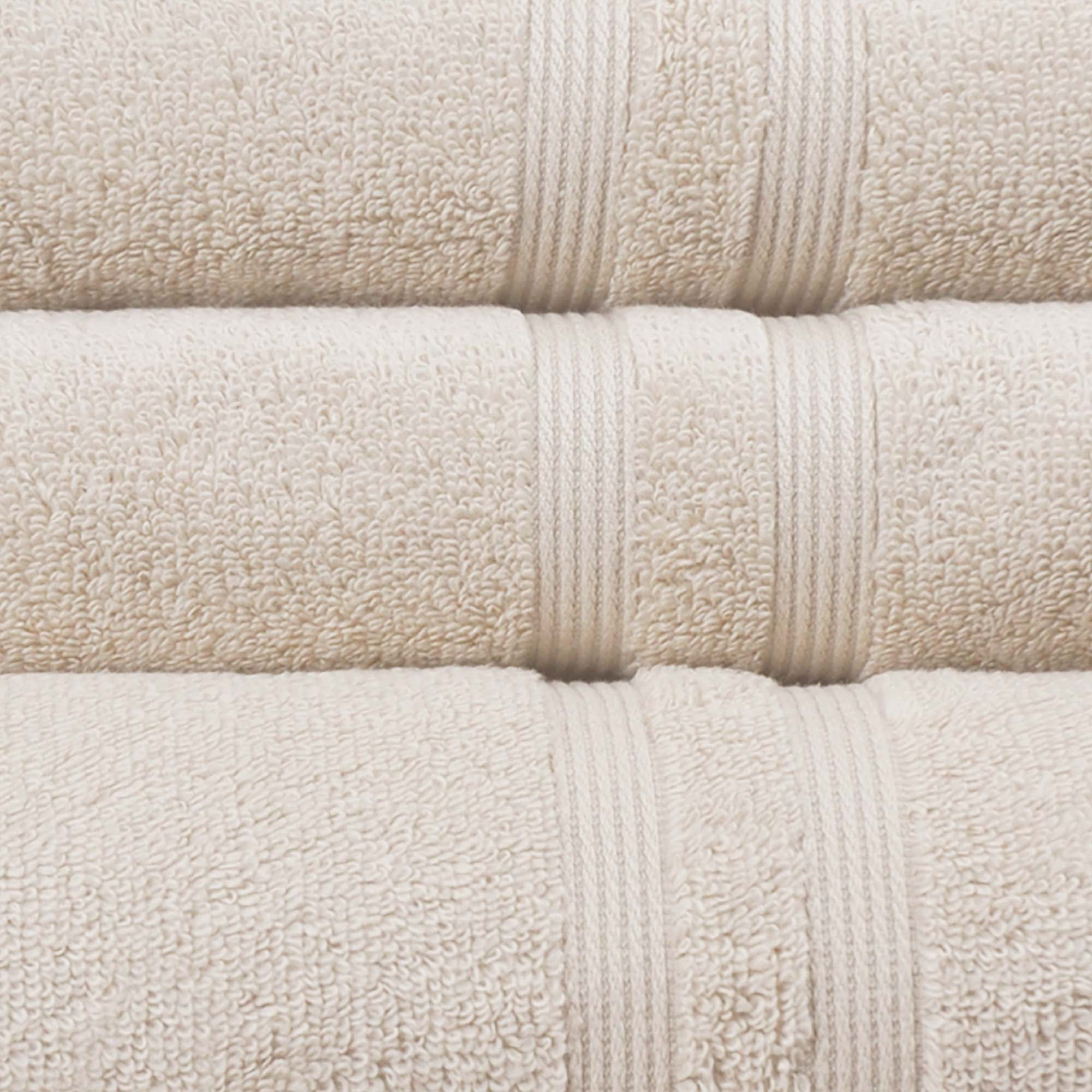 Buy Maspar Embroidery Beige Cotton Bath Towel Towels - Set of 6 at