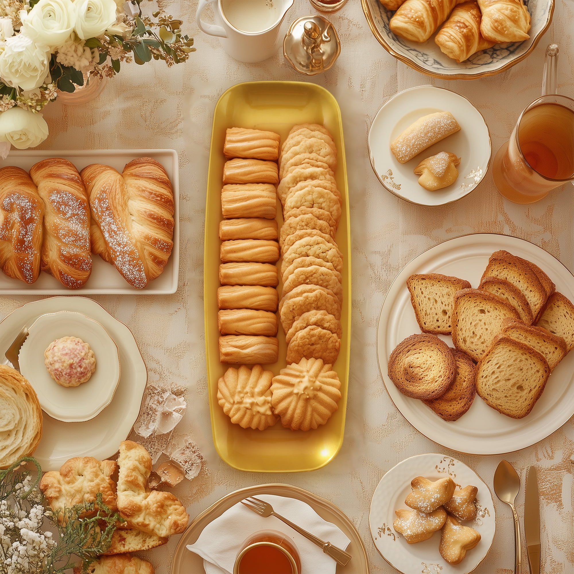 17.5 x 6.5 IN Gold Plastic Food Platter, Party Plate, by Way To Celebrate