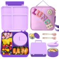 thumbnail image 1 of Fiambrera Bento Aimsnk Kids con termo para sopa, 240 ml y bolsa, color morado, 1 of 9