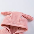 thumbnail image 4 of Infant Baby Girls Fleece Hooded Jacket Toddler Outerwear Coat Full Zip Hoodies Warm Fall Winter Clothes, 4 of 7