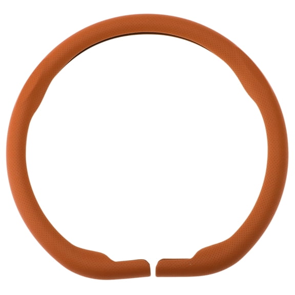 Unique Bargains PU Artificial Leather Steering Wheel Cover Car Steering Wheel Protector 14.96" Orange 1Pc