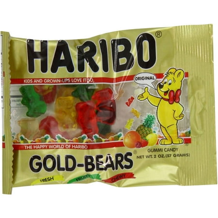 Haribo Gold-Bears Gummi Candy, 2 oz, (Pack of 12)