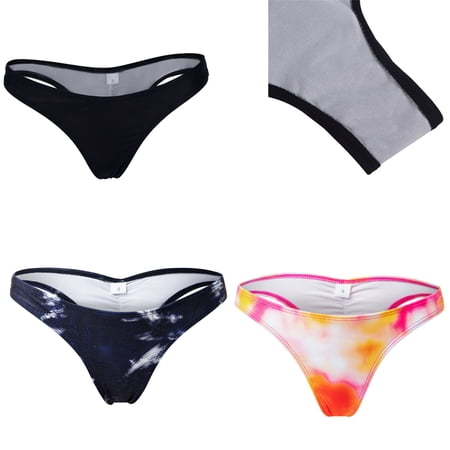 Womens Bikini Bottom Classic Brief Retro Mid Waisted Swim Bottom