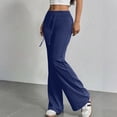 thumbnail image 6 of Women's Mid Rise Slim Flare Pant Soft&nbsp; Drawstring Tie Casual Lounge Yoga Pants, 6 of 6