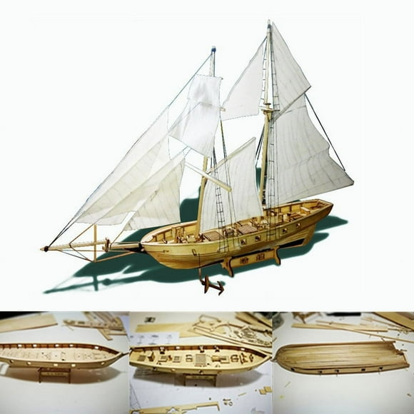 EastVita Wooden Ship Models, Model Ship Kit, Sailboat Decor DIY Model Home Decoration Crafts Model Boat