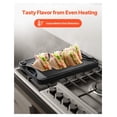 thumbnail image 6 of Cast Iron Griddle & Grill Pan, 14x8.5 Inch Reversible Cookware; Indoor Outdoor Stove Top, Gas, Camping BBQ, Pre-Seasoned Rectangular Griddle, 6 of 8
