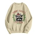 thumbnail image 1 of WEAIXIMIUNG Mignons Chandails d'Automne pour Femmes Chandails Quotidiens Maison Extérieur Entraînement Manches Longues Col Rond T-Shirt Haut Imprimé Chandail Blouse de Rue Mode Urbaine, 1 of 4