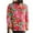 Red-C, variant on Penkiiy Chinese Style Big Floral Red Cotton Coat for Women Women's Winter Fashion Ethnic Style Flower Printed Flower Cotton Jacket Long Sleeve Button Cotton Coat