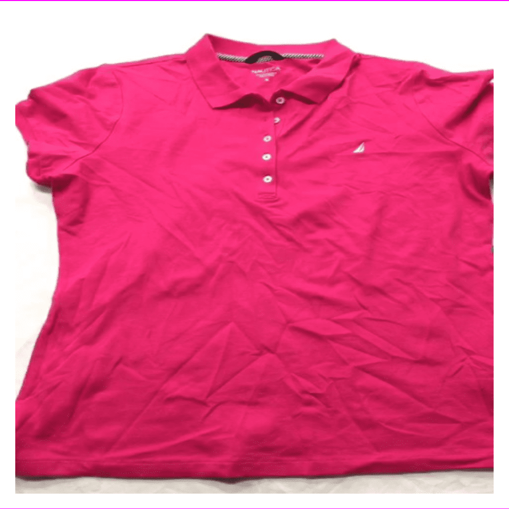 Nautica - Nautica Women's Short Sleeve Stretch Solid Polo Shirt (Leis ...
