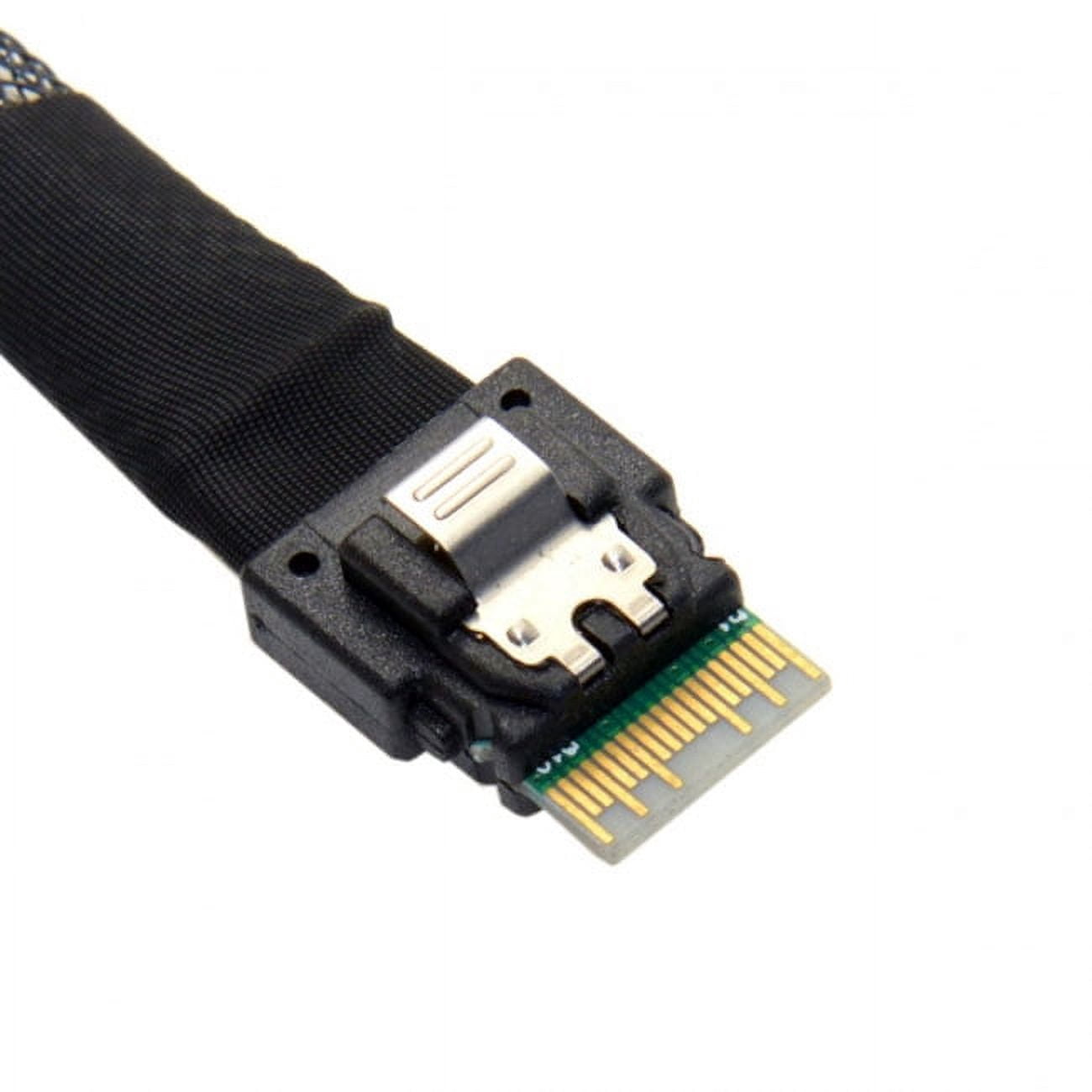 Chenyang CY Slim Line SAS 4.0 SFF-8654 4i 38pin Host to 4 SATA 7pin Target Hard Disk Fanout Raid Cable 50cm Cable