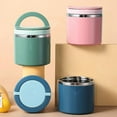 thumbnail image 4 of Blue Wide Mouth Thermos Lunch Box For Kids with Handle  Portable Soup Thermos Kids Lunch Box Insulated Hot 21.3 fl.oz, 4 of 6