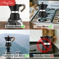 HNGMEI Aluminum Italian Stovetop Moka Pot Espresso Maker Classic