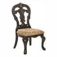 thumbnail image 6 of Elegant 7pc Dining Room Furniture Set Cherry Finish With Gold Tipping Single Pedestal Table 2 Arm Chairs 4 Side Chairs, 6 of 7