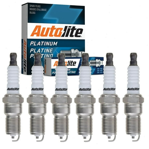 6 pc Autolite Platinum Spark Plugs compatible with Chevrolet Equinox 3.4L V6 2005-2009